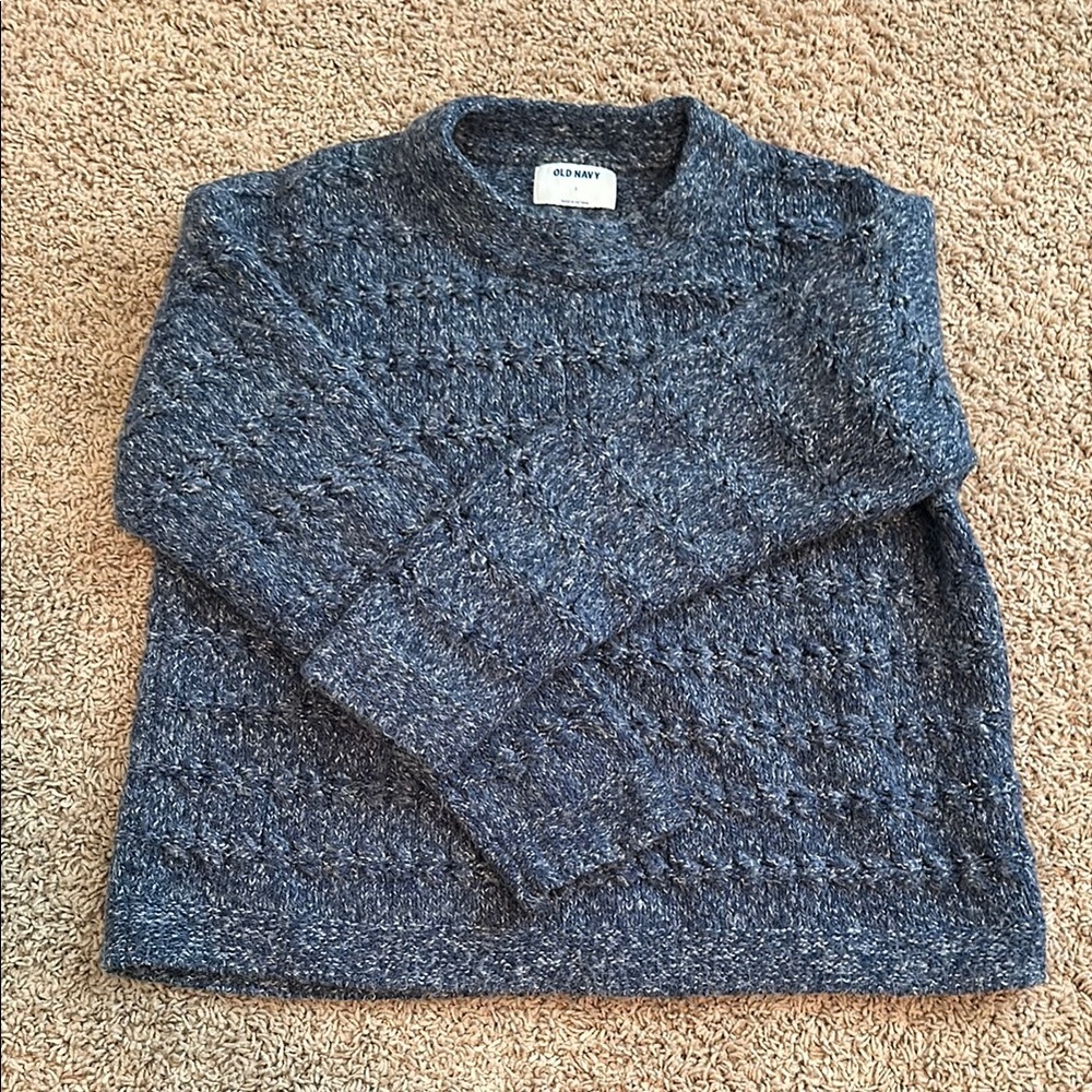 Old Navy Blue Crewneck Sweater Classic Knit